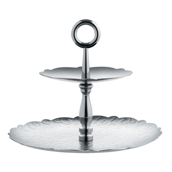 Alessi Two-Dish Cake Stand in 18/10 Stainless Steel