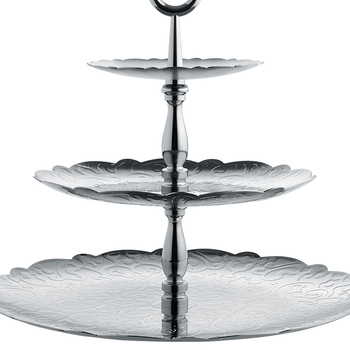 Alessi Three-Dish Cake Stand in 18/10 Stainless Steel