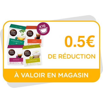 Bon de réduction de 0.5 € à valoir en magasin