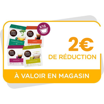 Bon de réduction de 2€ à valoir en magasin